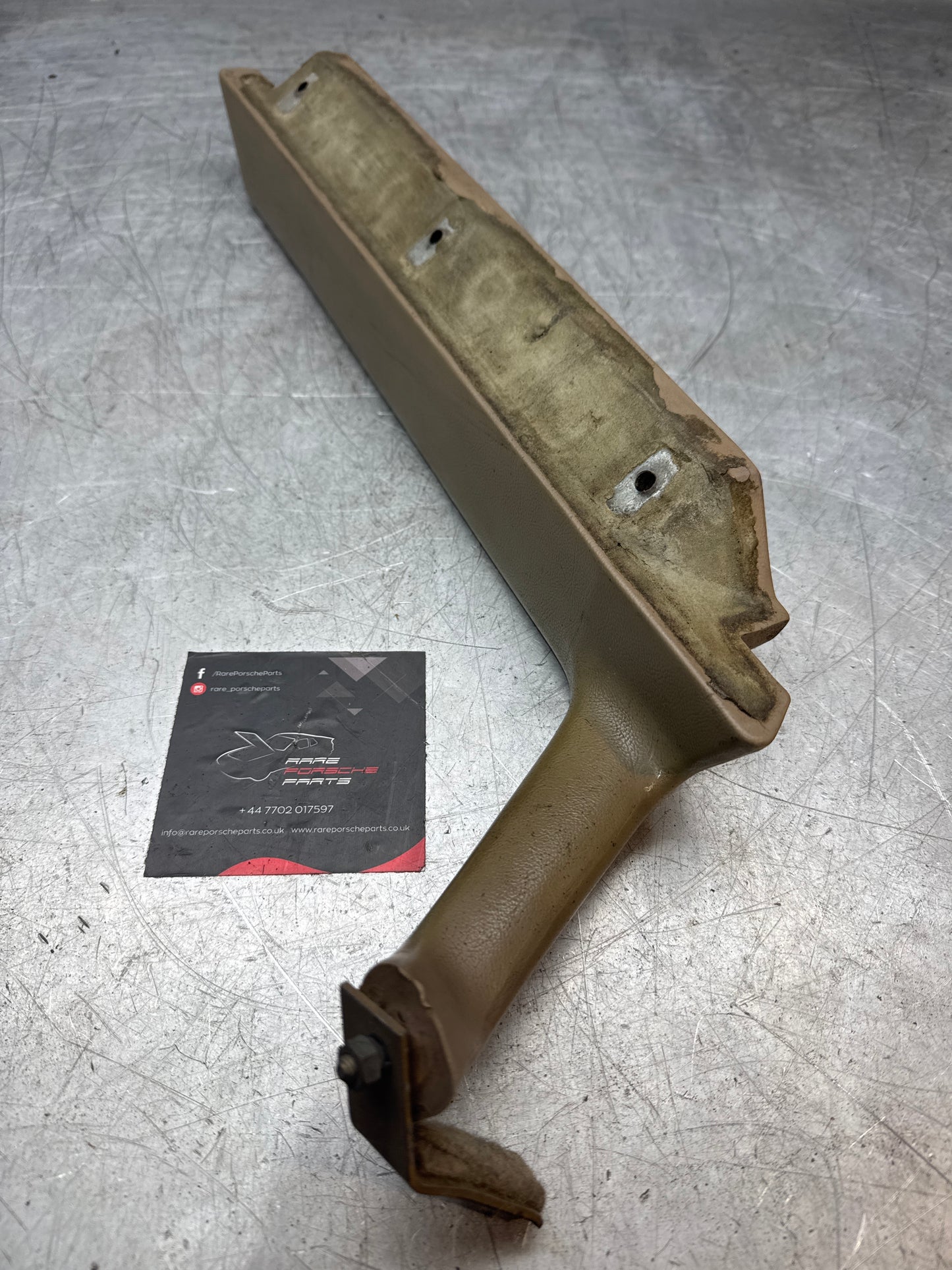 Porsche 924 944 left door pull handle arm rest, beige, 477867171 used