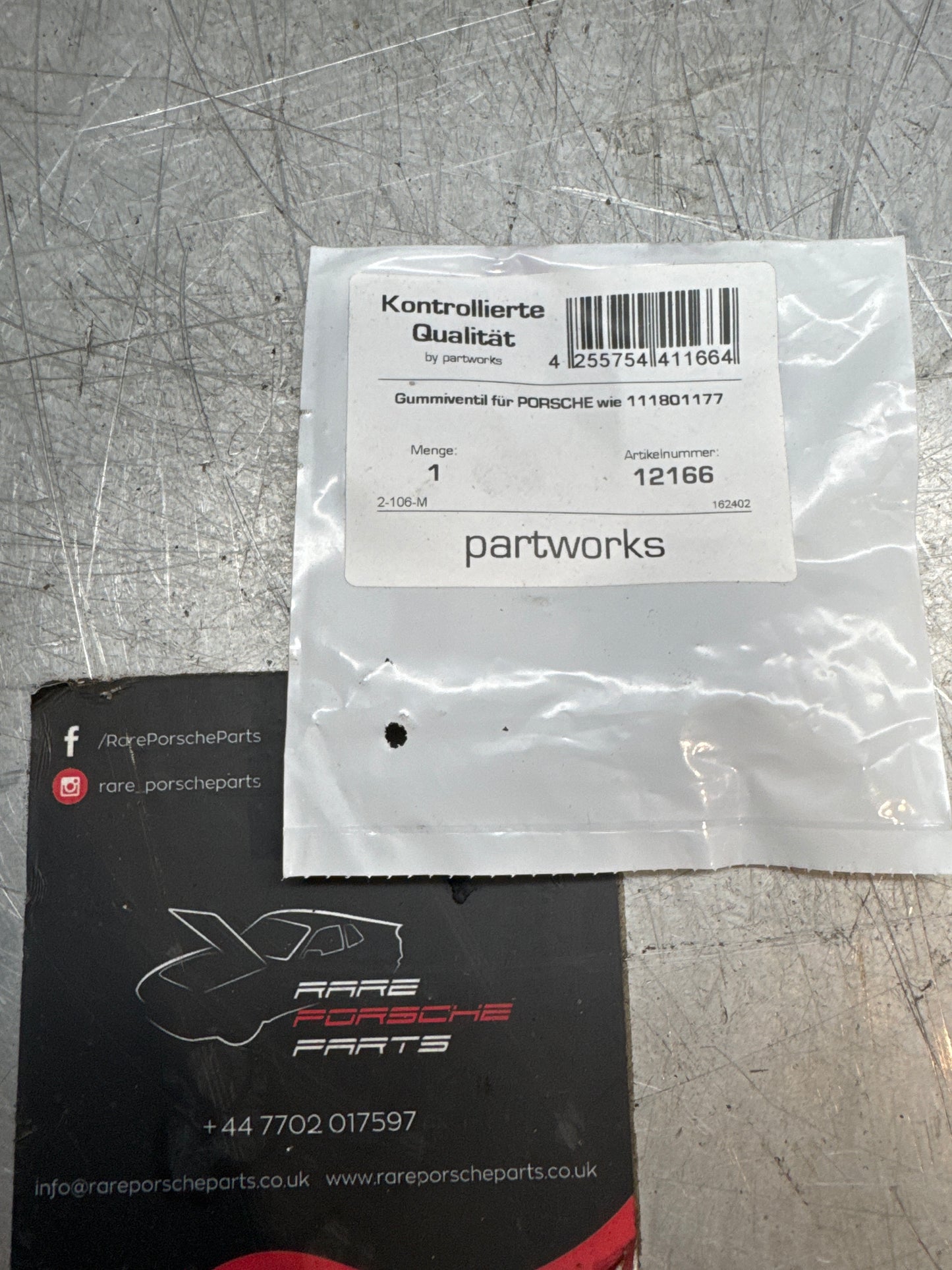 Porsche 911 rubber valve genuine 111801177 New