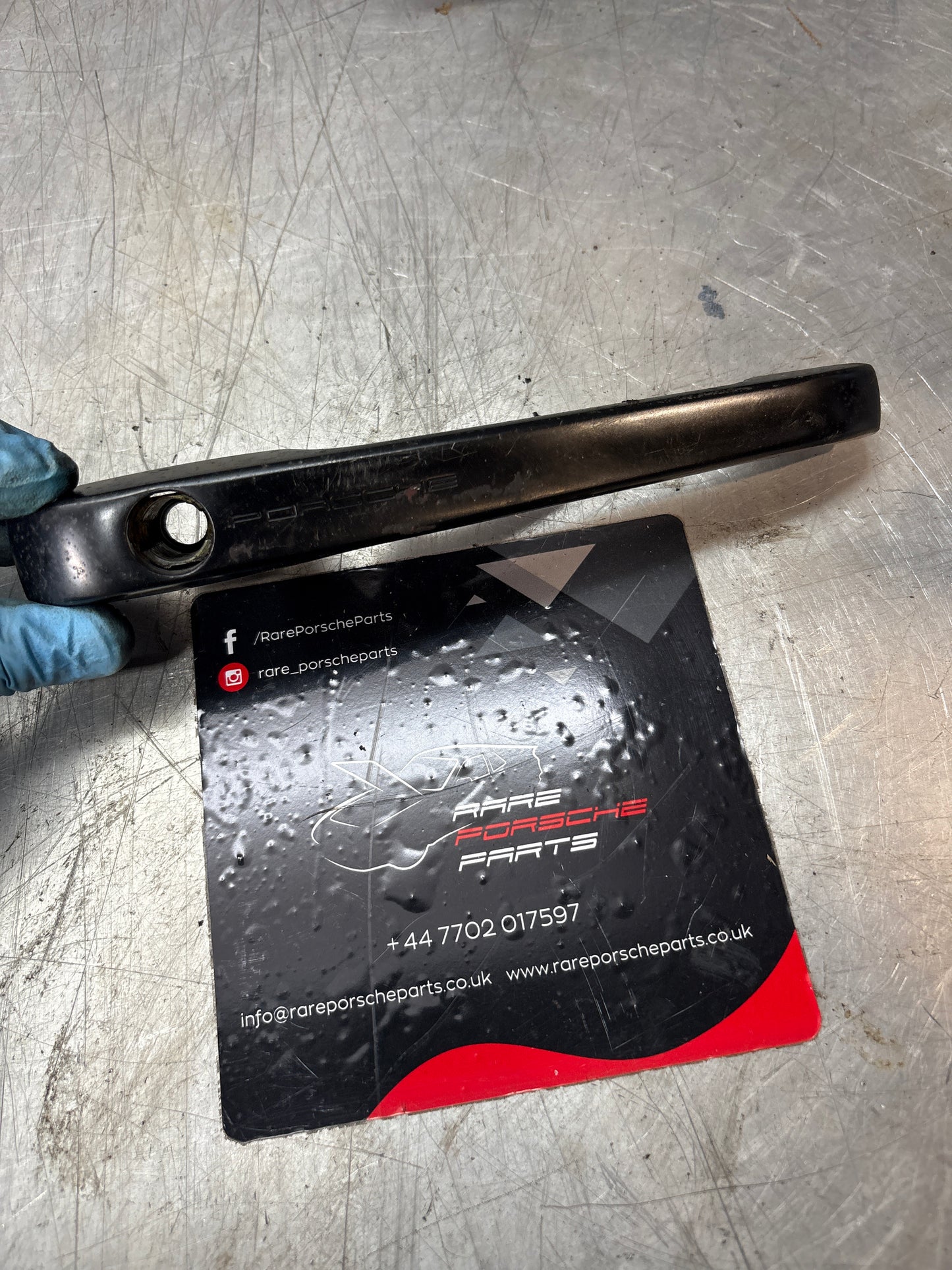 Porsche 944 scripted right door handle, used 94453706200