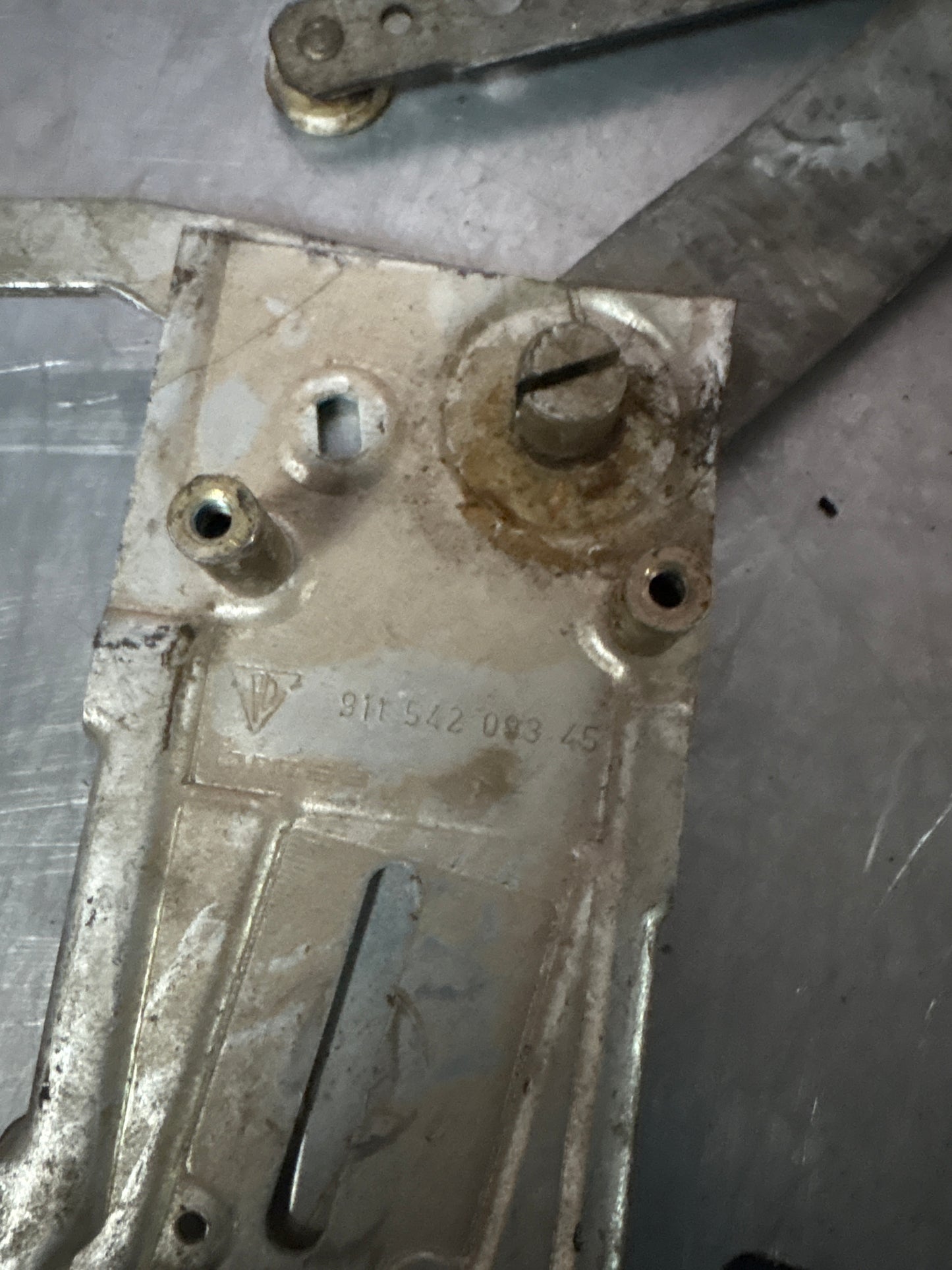 Porsche 911 left window regulator, used 91154200345