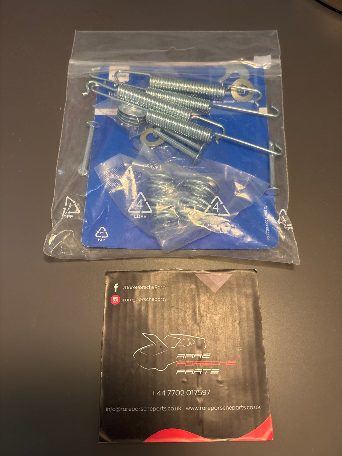 Porsche 924 rear brake spring kit