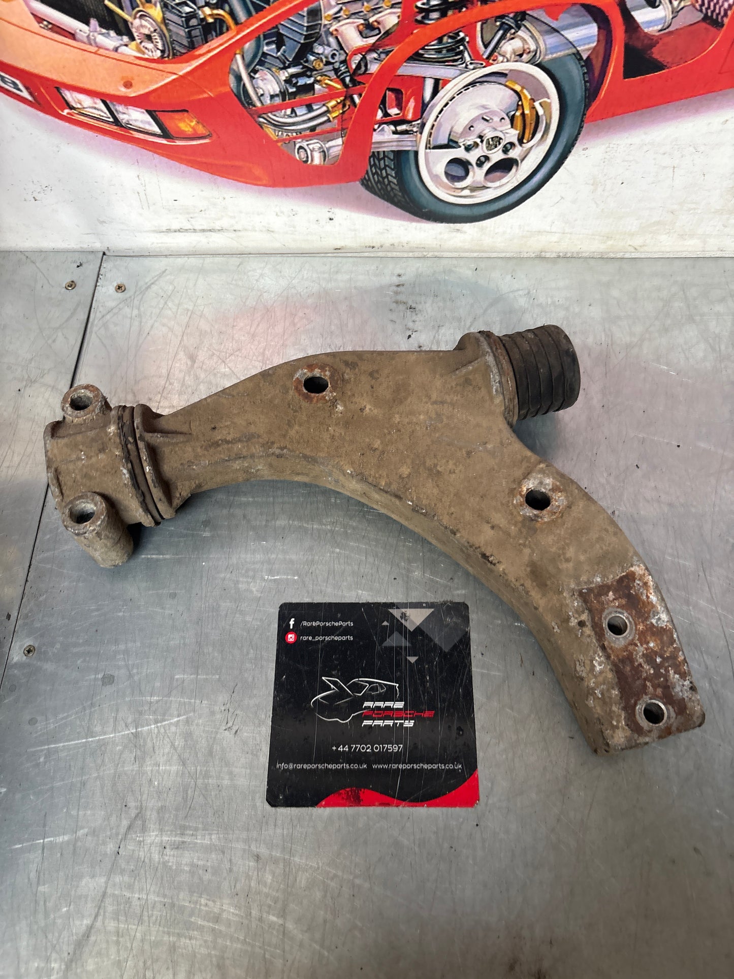 Porsche 928 front lower wishbone arm, used 92834141306