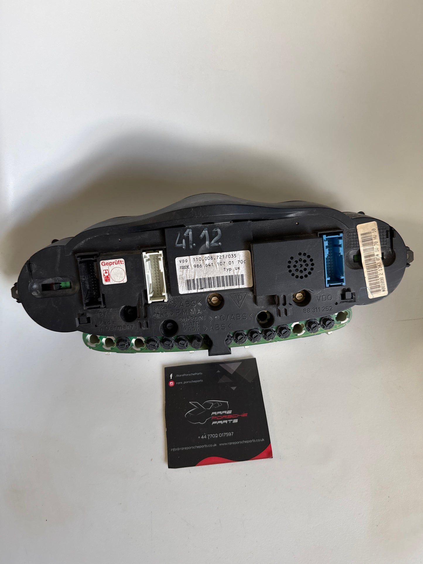 Porsche Boxter 986 Instrument Cluster, unknown mileage 9866411070170C used