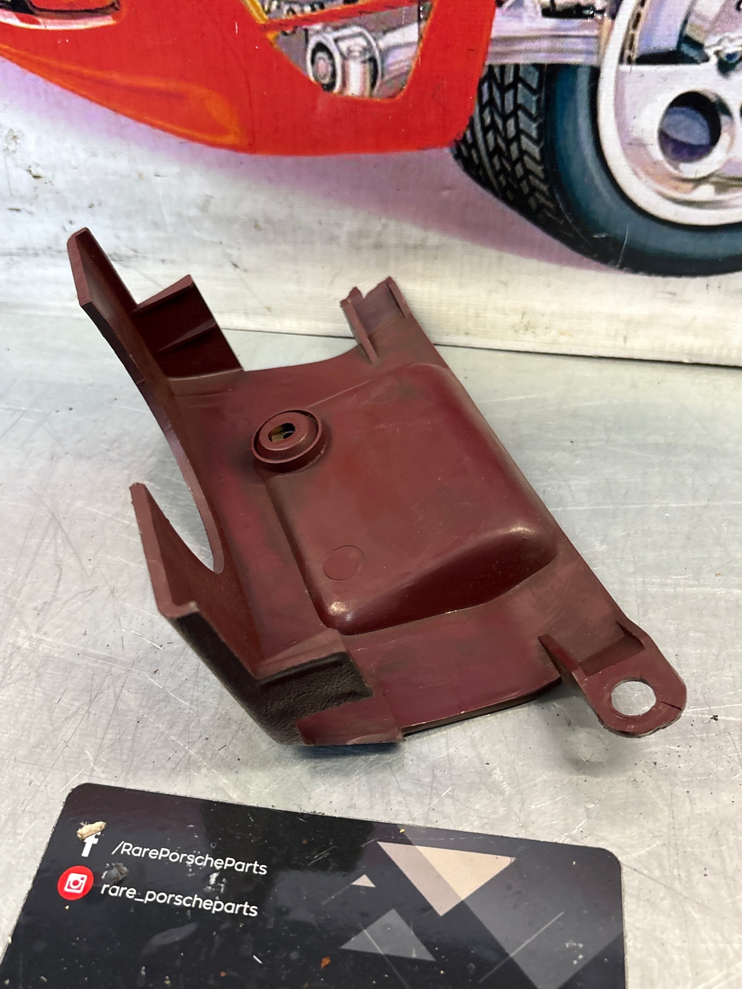 Porsche 928 Steering Column Cover burgundy, for spares or repair 92855213503
