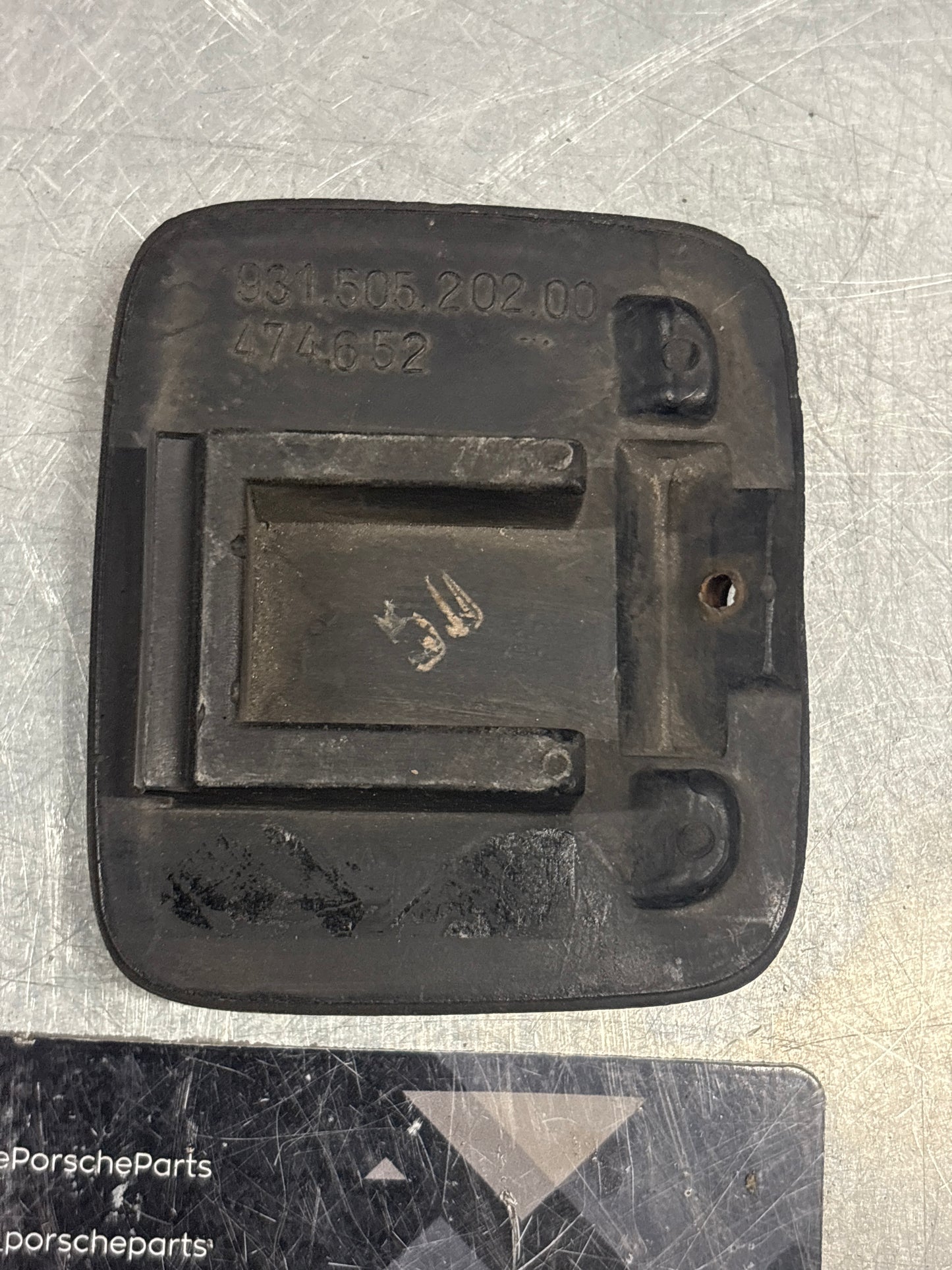 Porsche 944 right Bumper trim square rubber towing eye cover 93150520200 used