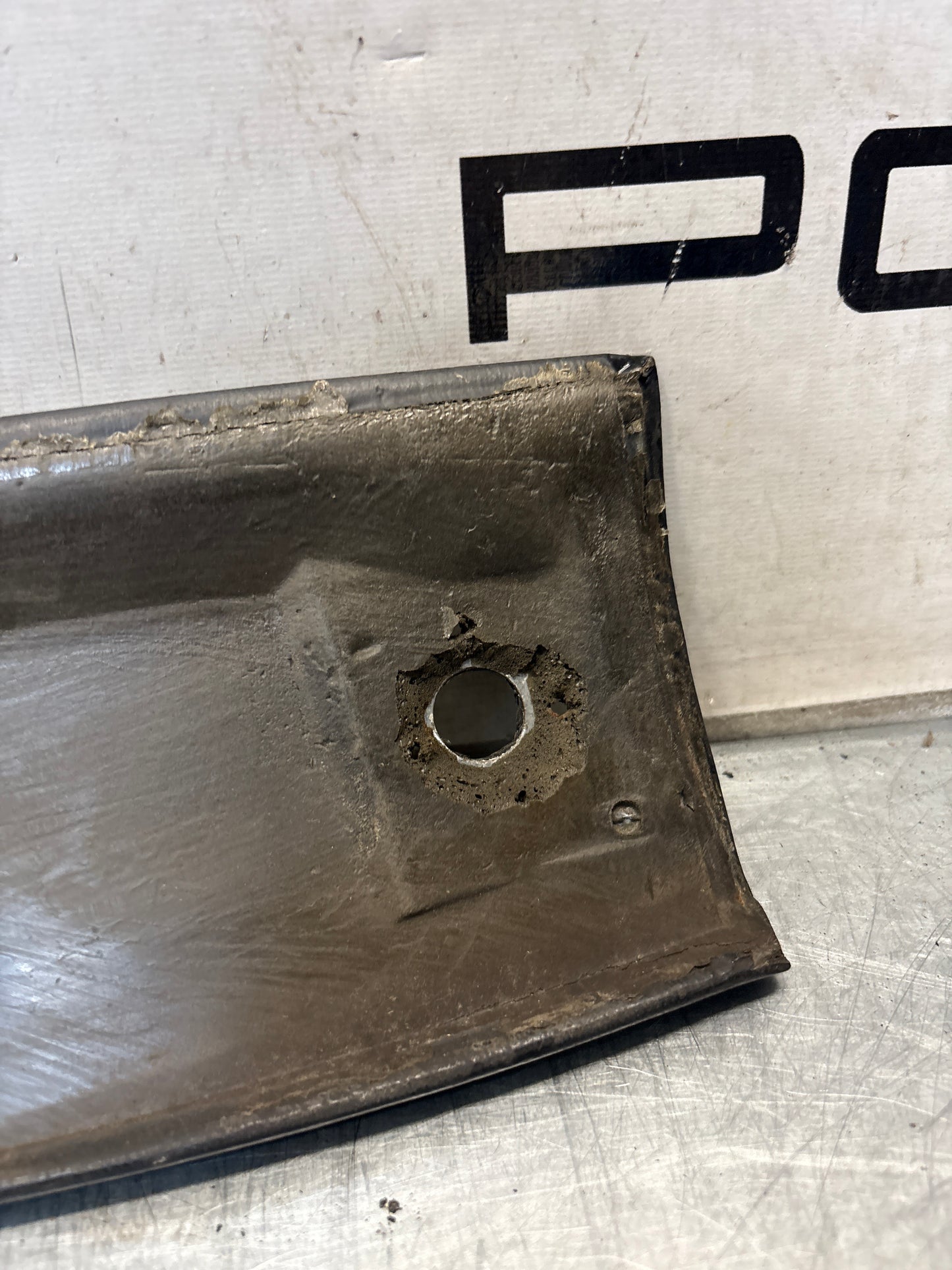 Porsche 944 / 968 front windshield panel trim, used, black 94455503700