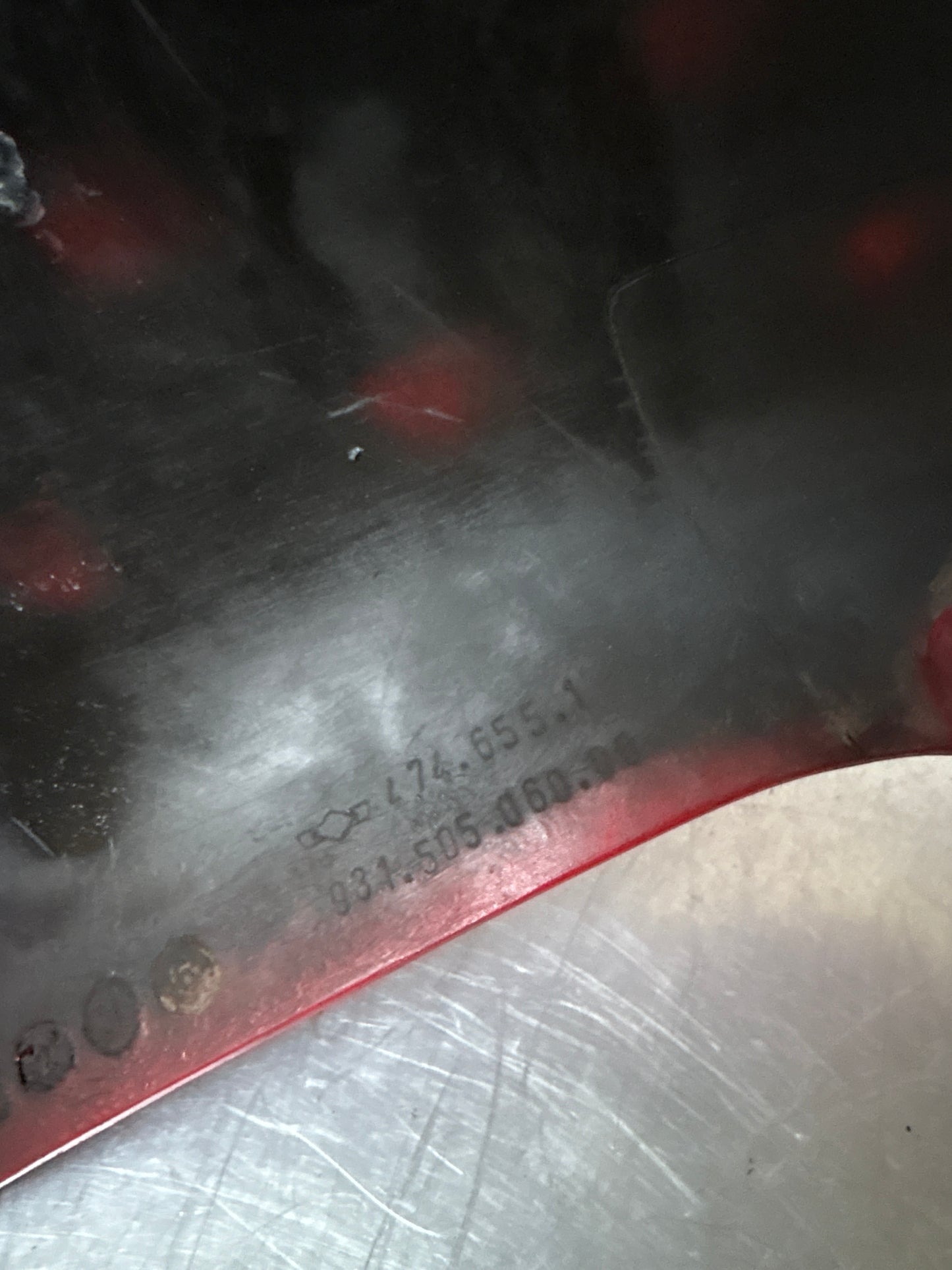 Porsche 944 right side Rear bumper endpiece, used, 93150506000