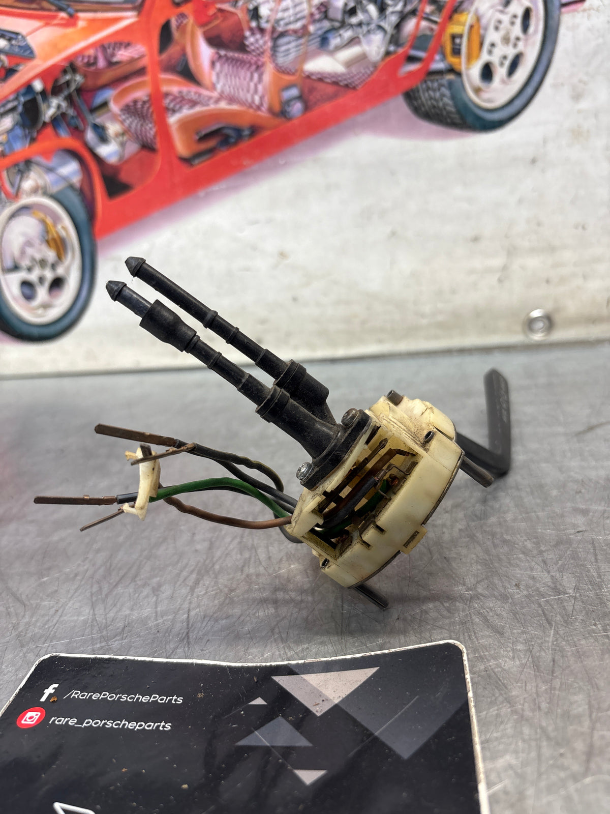 Porsche 914 steering coloumn wiper switch, used 91461391515