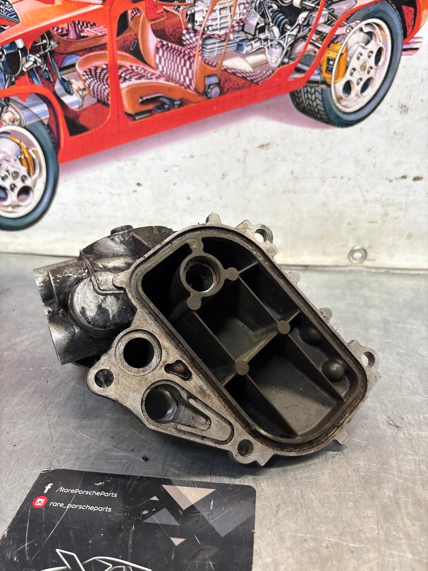 Porsche 944 S2 Oil Filter Housing, used 9441071560R