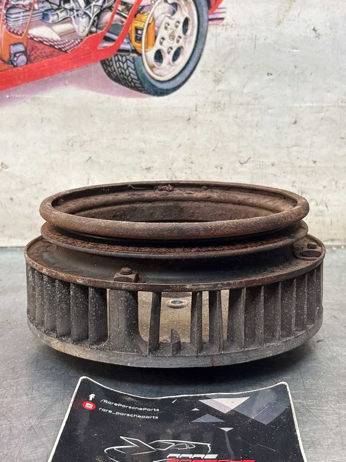 Porsche 914 engine cooling fan, used 021119113