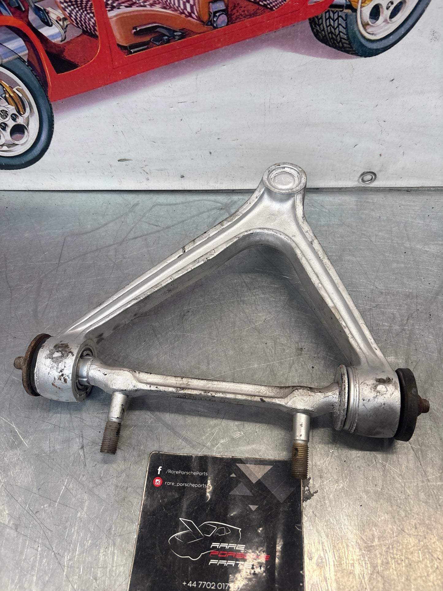 Porsche 928 front upper right control arm, used 92834145821