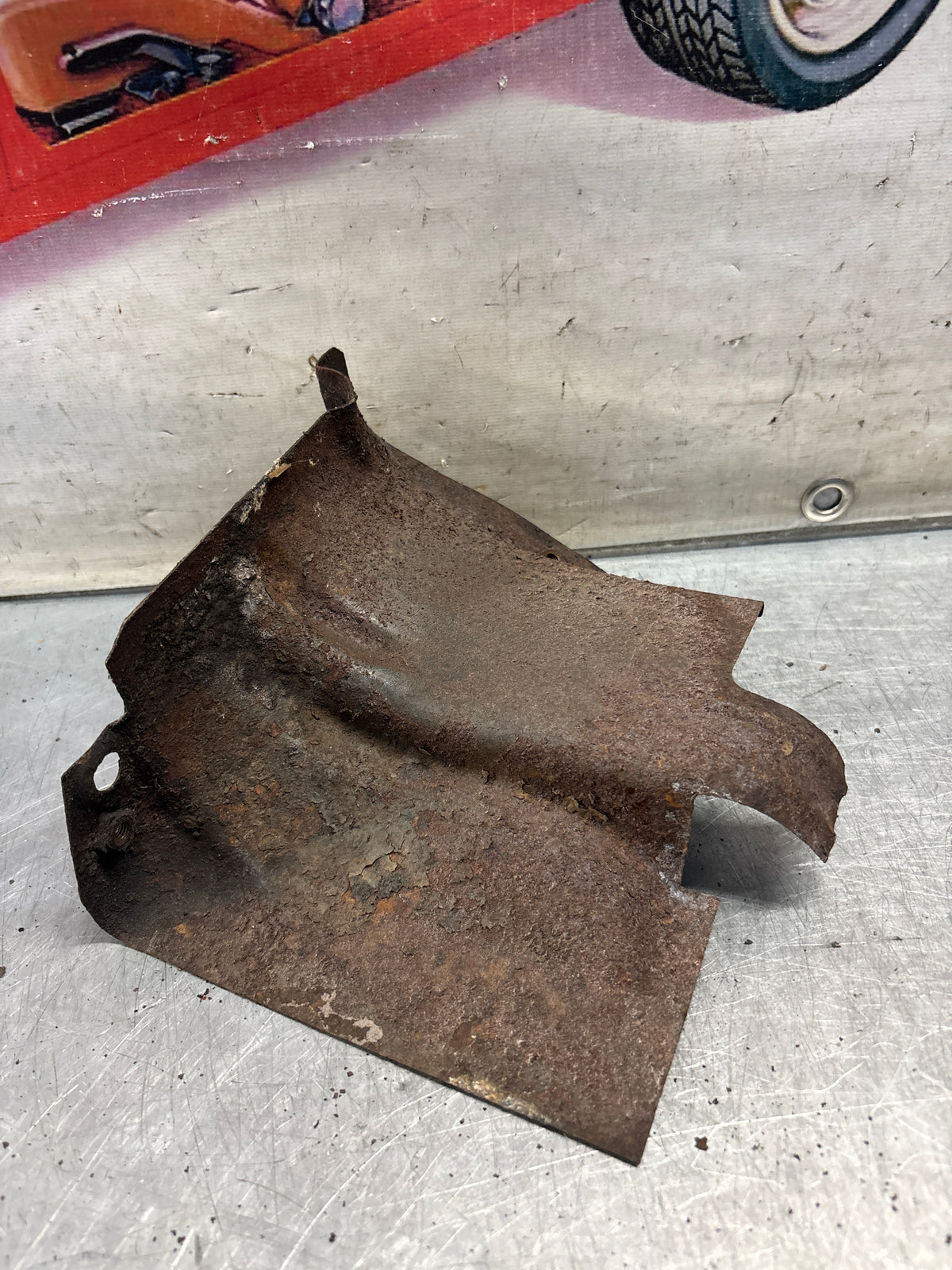 Porsche 914 front air cooling guide plate, used 021119358