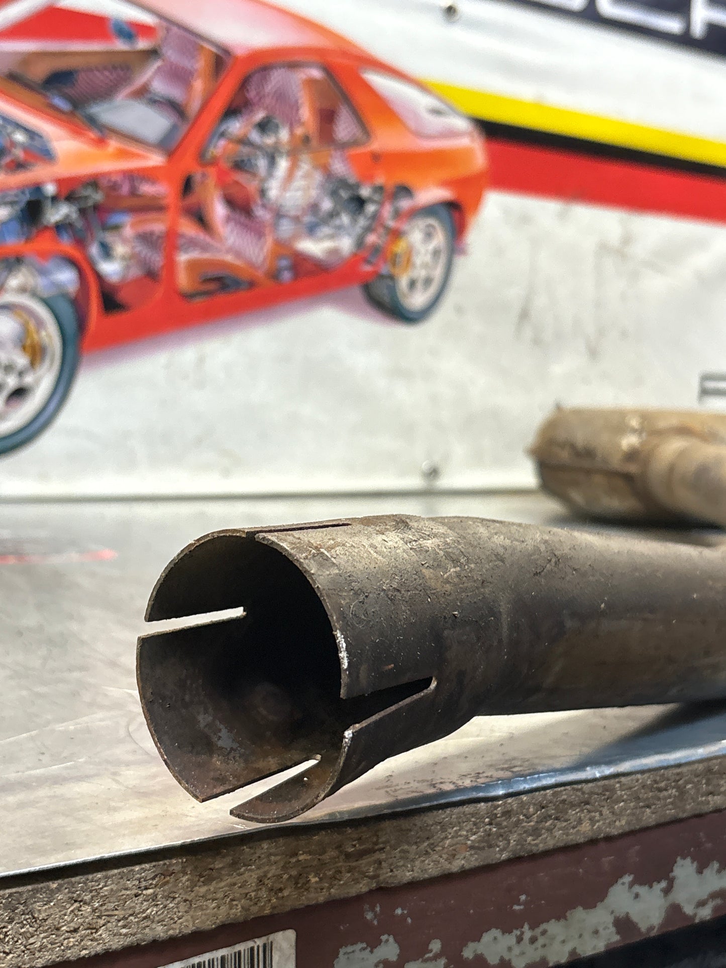 Porsche 928 Right side silencer, used 92811109401