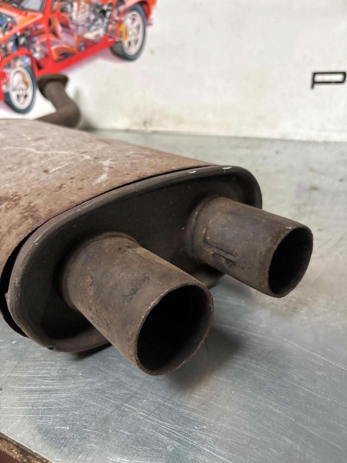 Porsche 928 middle exhaust silencer, 92811109001 used
