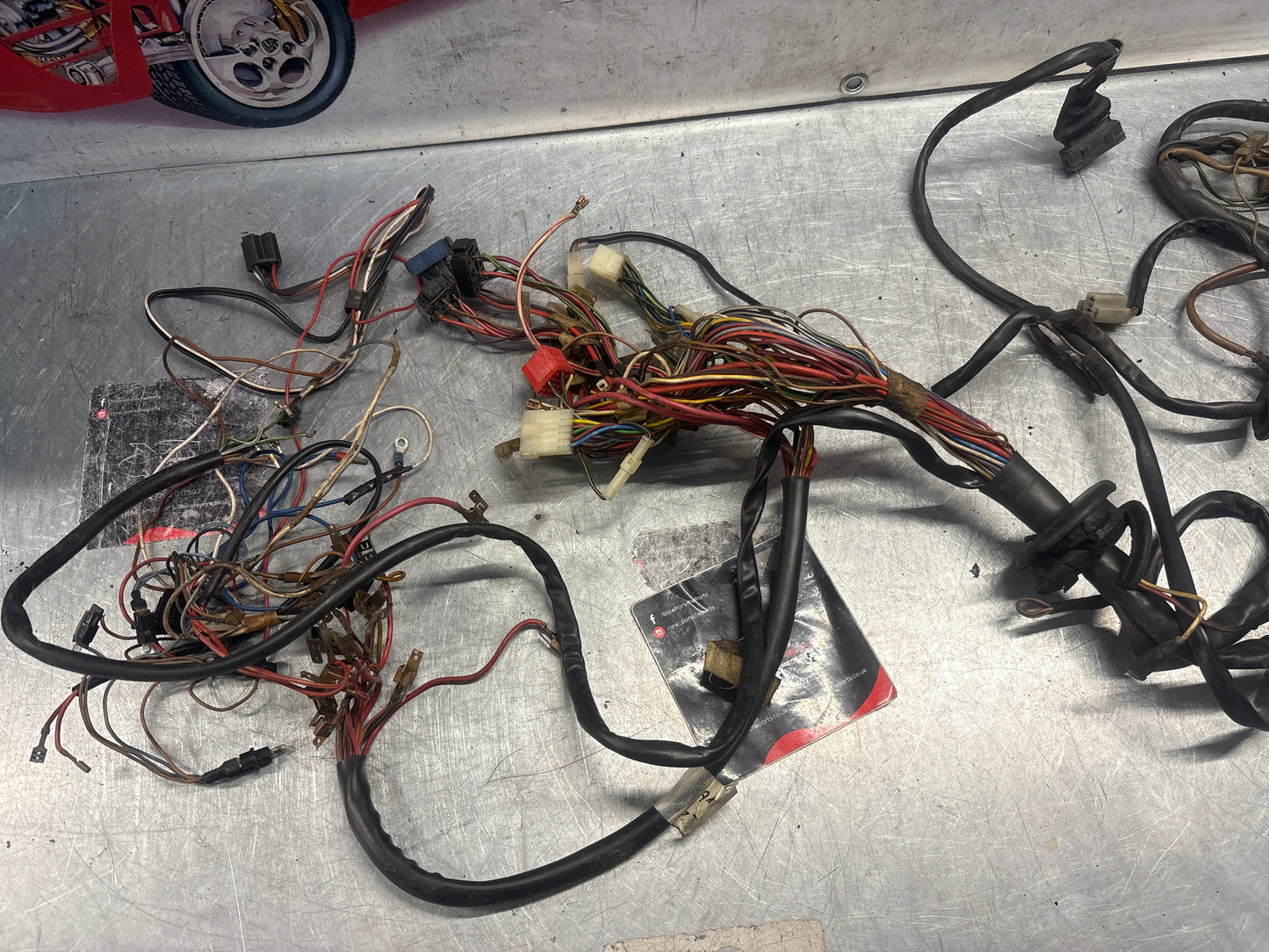 Porsche 924 Turbo / S2 / Carrera GT LHD Engine bay wiring loom without aircon, used 477971071GB