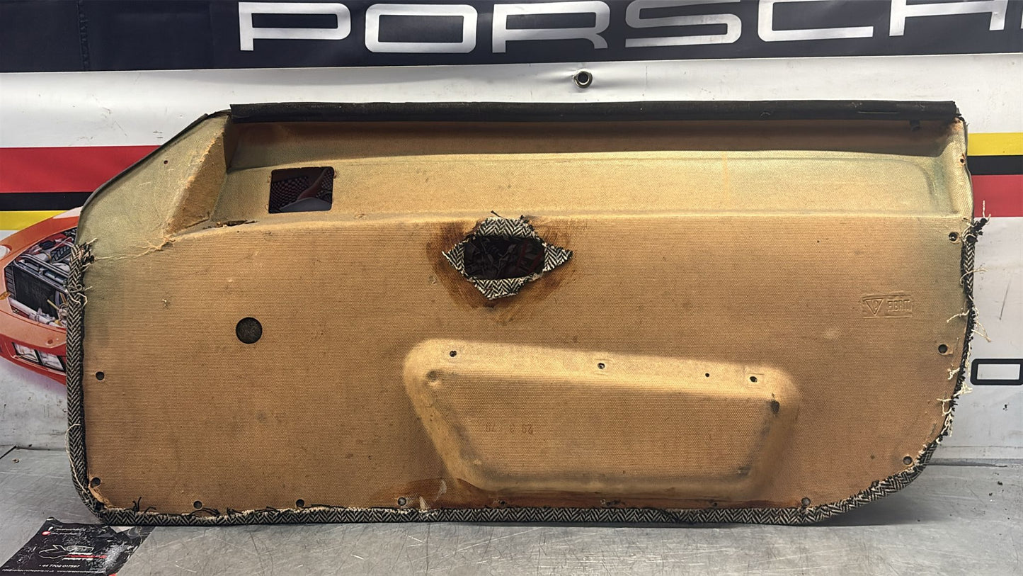 Porsche 924 / 944 early left Used door card, black, LHD 477867011
