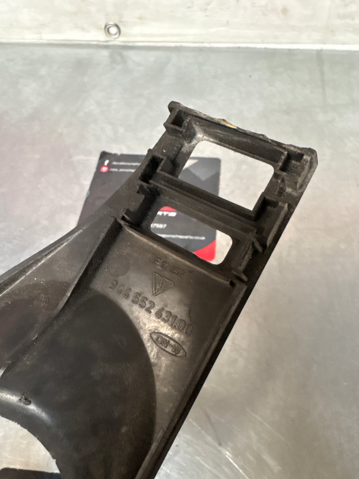 Porsche 944 LHD key ignition surround dash trim, black, used 94455243100