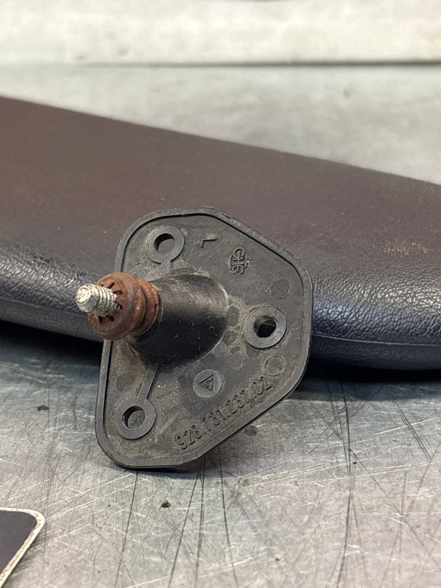 Porsche 928 Marine blue sun visor with mirror, used left 92873123702