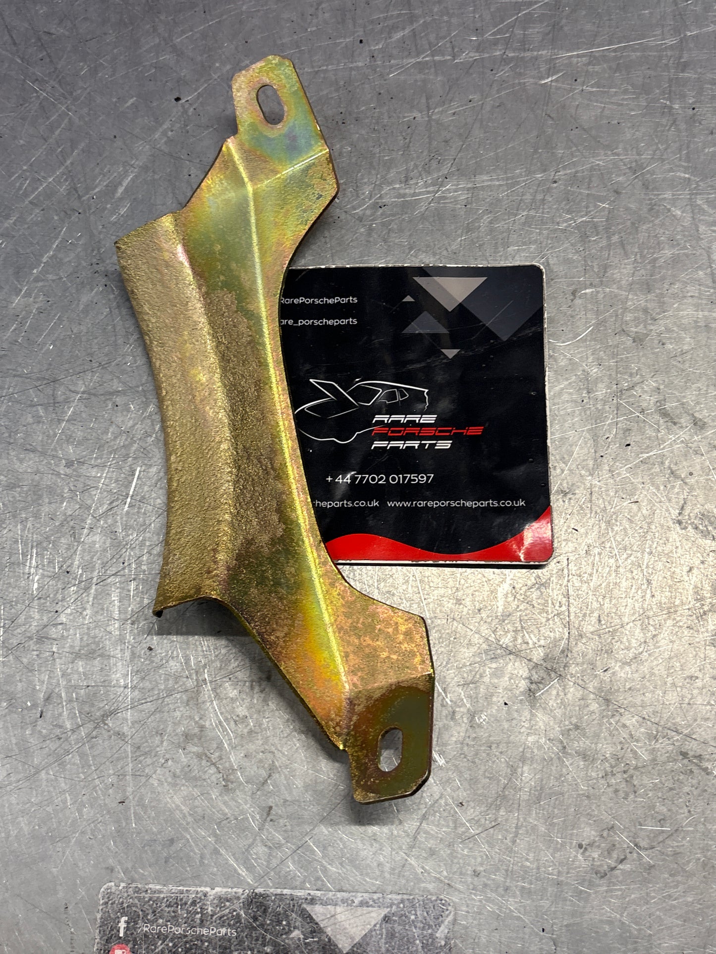 Porsche 924 exhaust muffler retaining support bracket 477253253D, refurbished