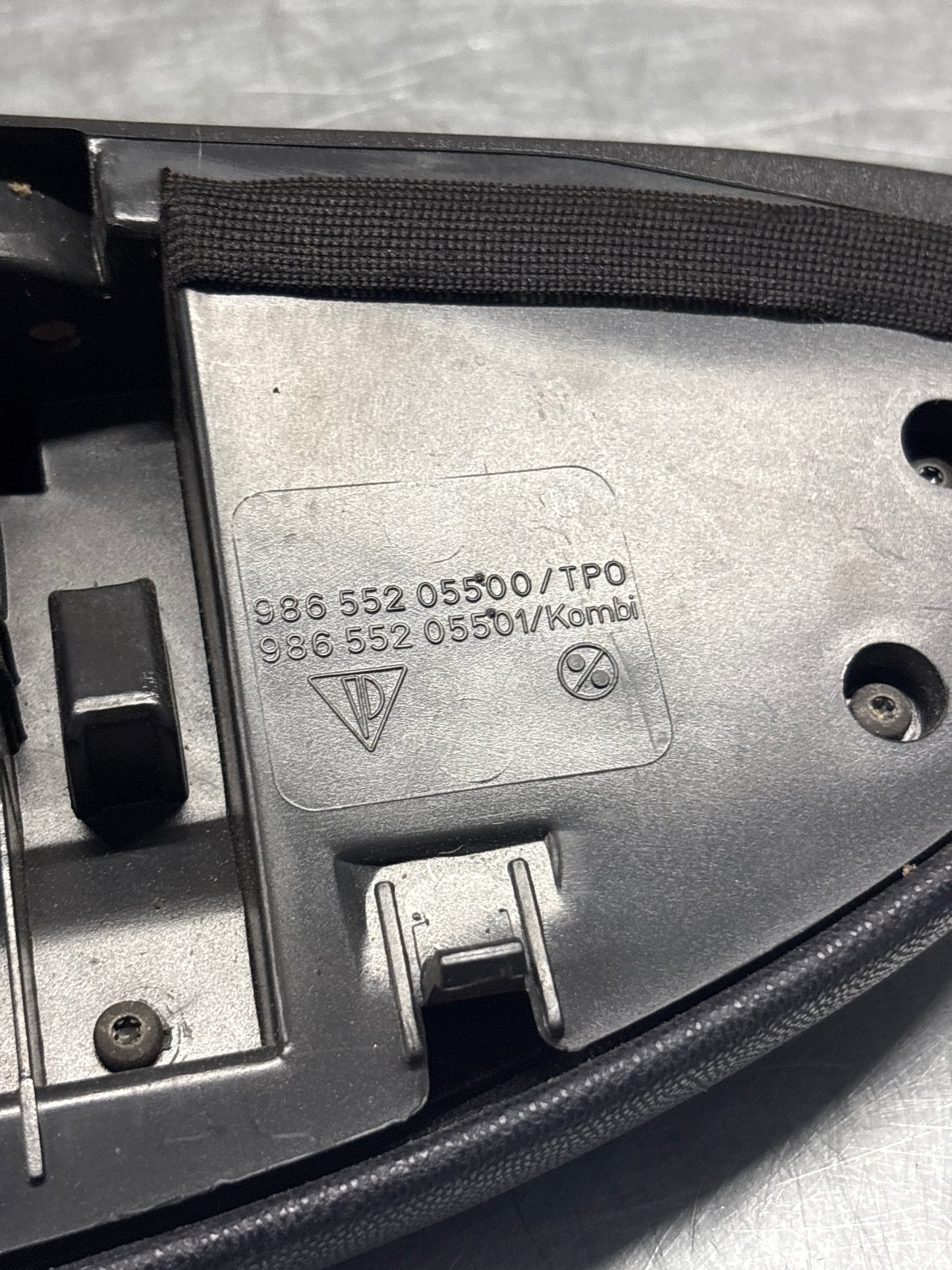 Porsche Boxster 986 dashboard cluster trim,black/dark green used 98655205500 / 98655205501