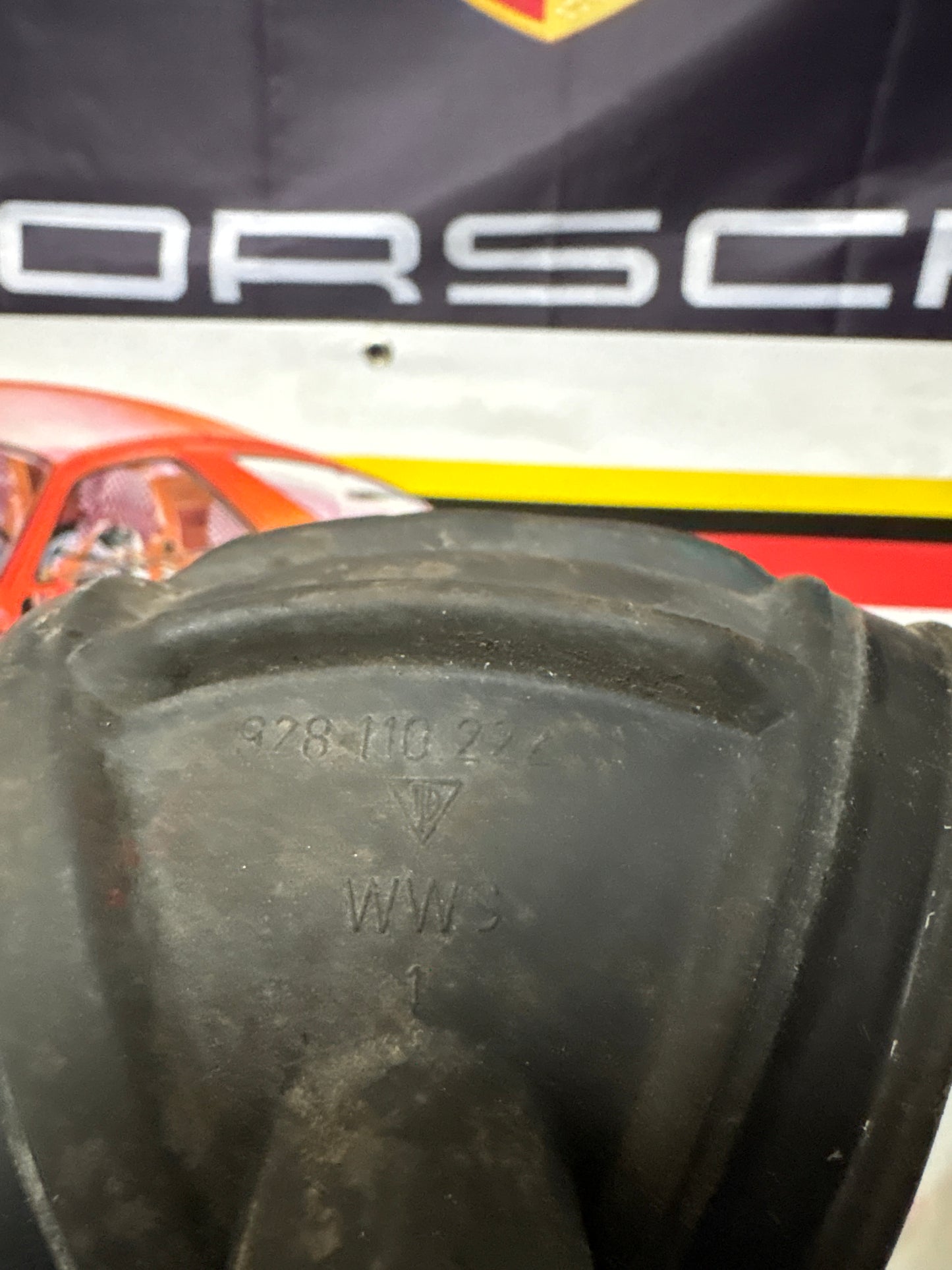 Porsche 928 Air flow meter intake boot, used 92811022201