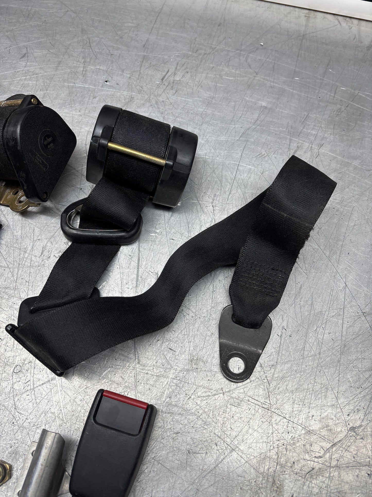 Porsche 924 944 set of front seat belts, used 477857705H 47785706H