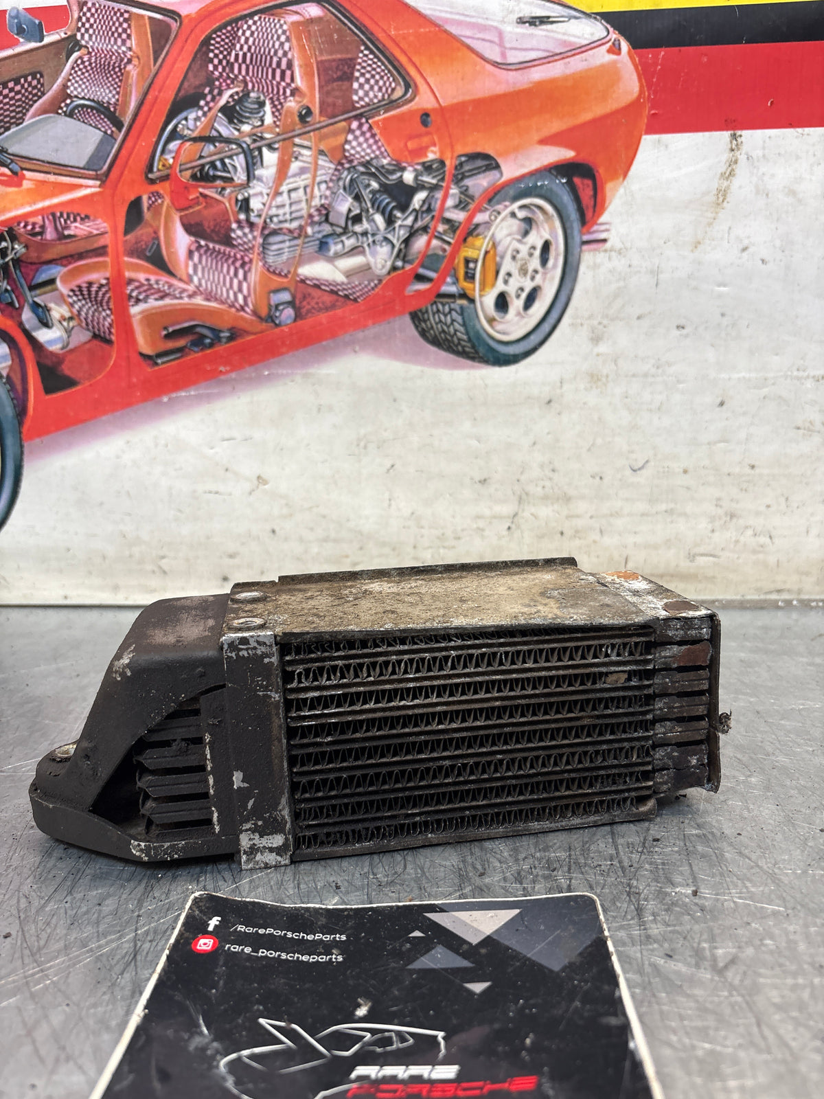 Porsche 914 oil cooler, used 021117021B