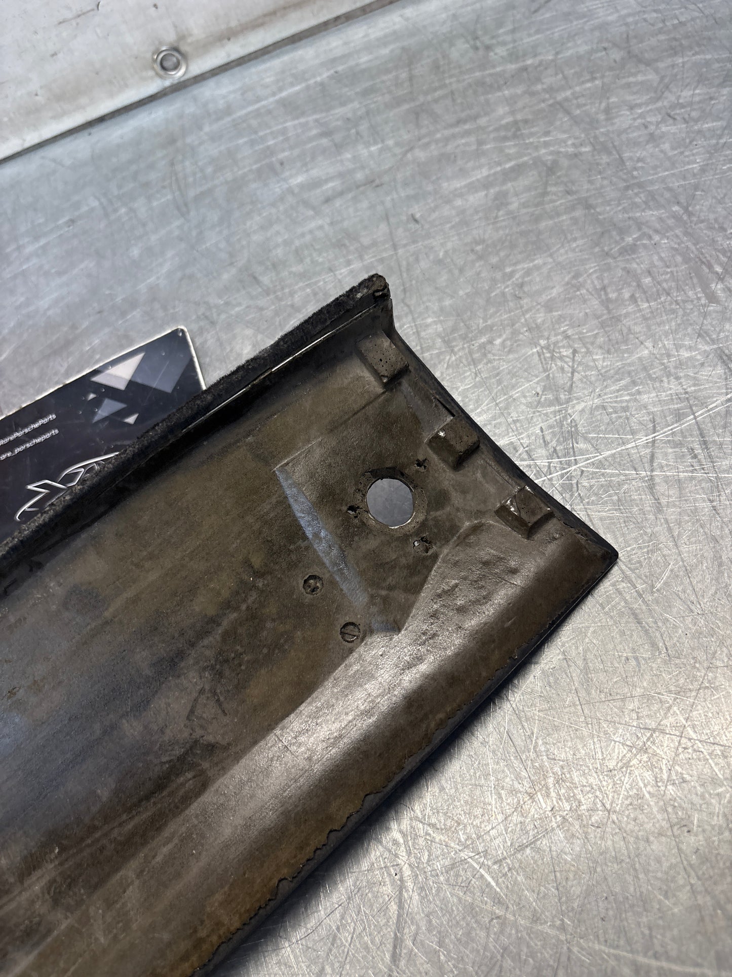 Porsche 944 / 968 front windshield panel trim, used, black 94455503700