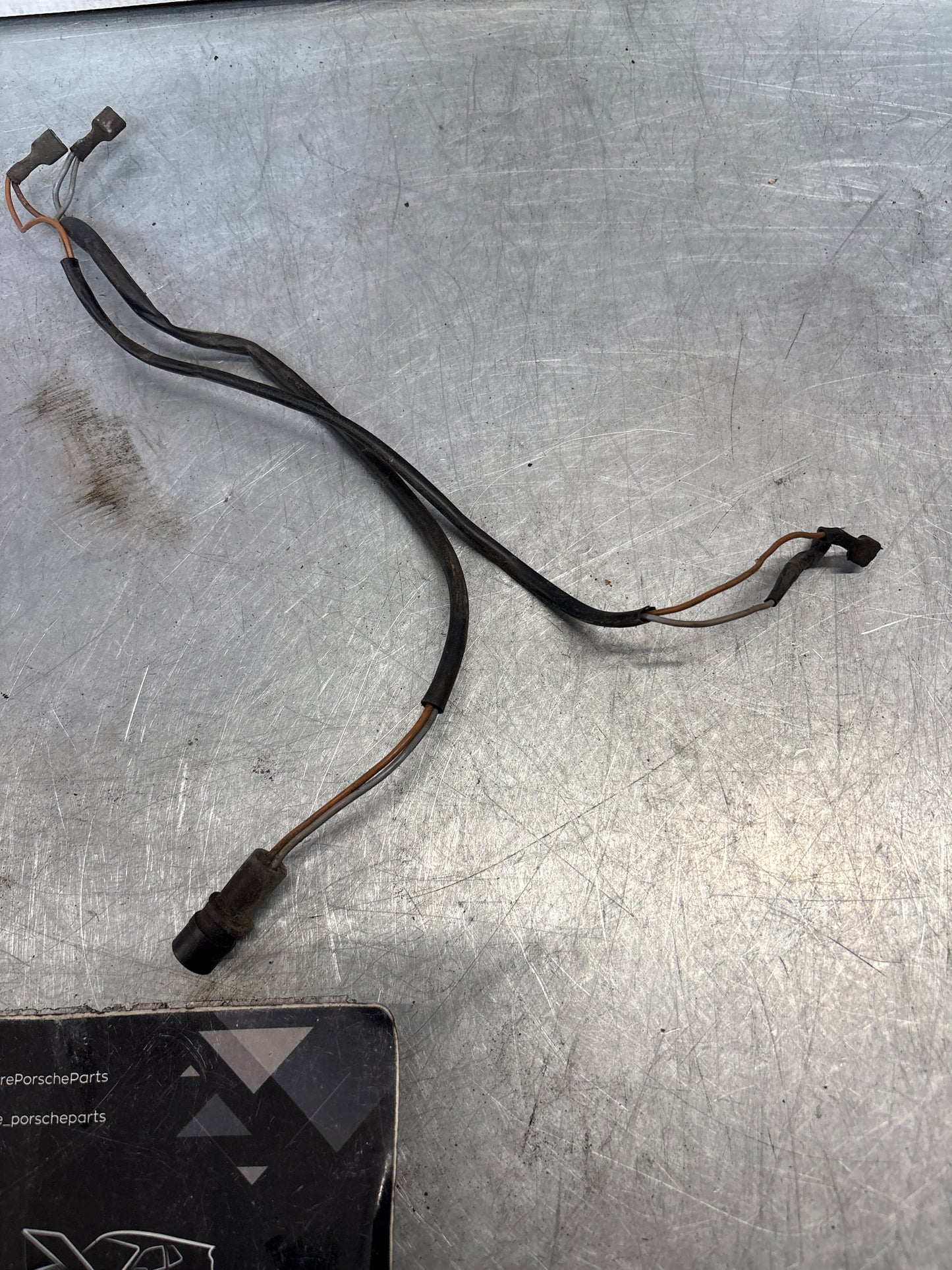 Porsche 928 84-88 rear license plate light, wiring harness loom, used 92861203901