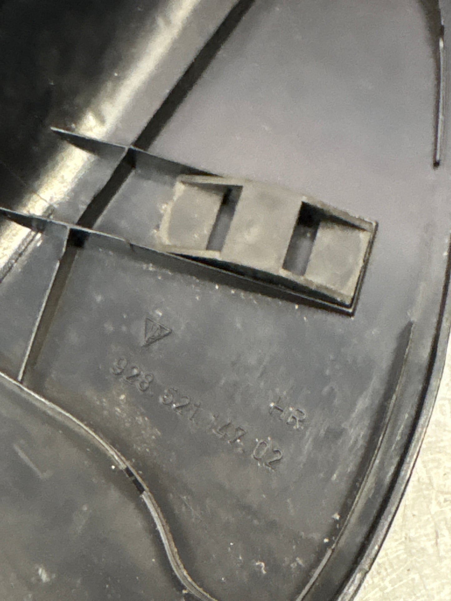 Porsche 928 seat hinge cover Marine Blue, left used 92852114702