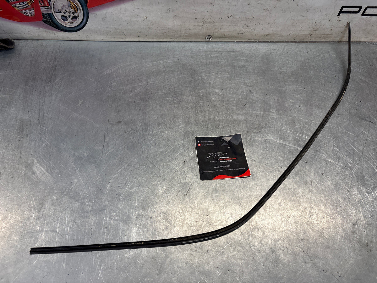 Porsche 928 rear left quarter glass cover strip, used 92854341708