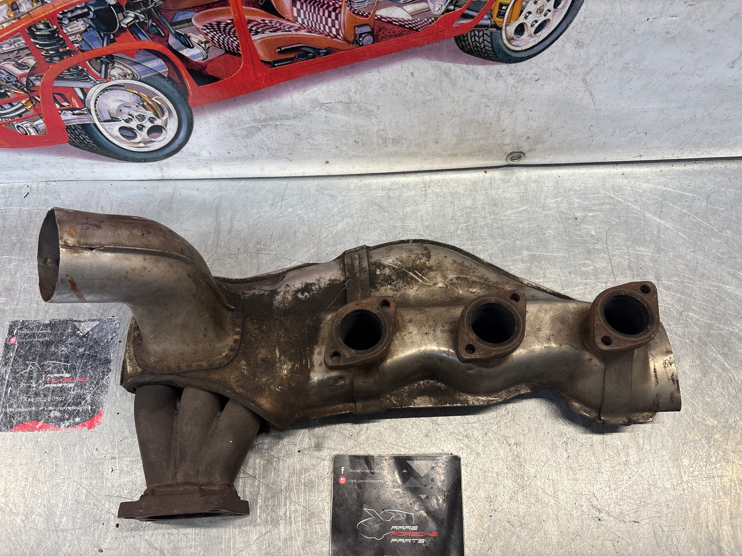 Porsche 911 964 right heat exchanger, used 96421104004