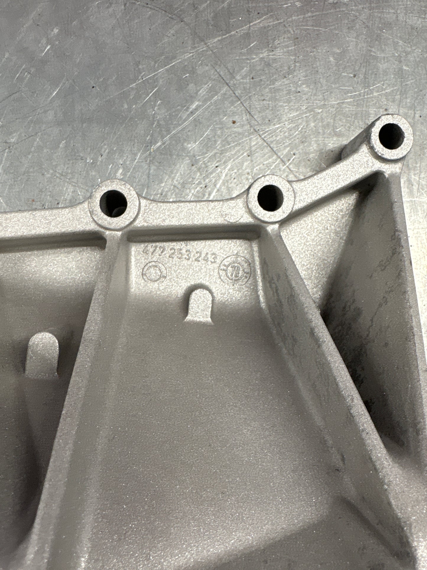 Porsche 924 exhaust support bracket, refurbished 477253243