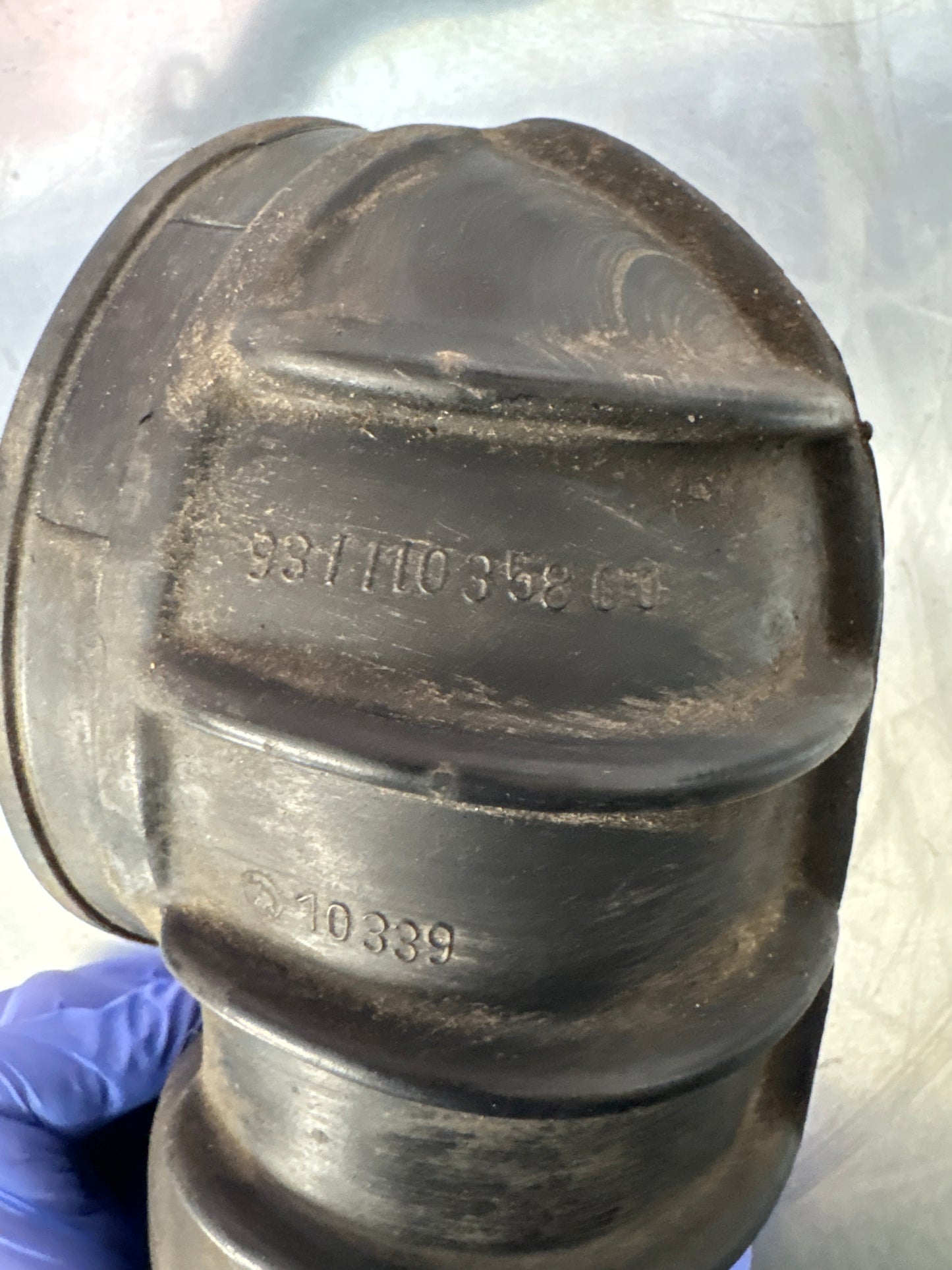 Porsche 924 Turbo Air intake rubber pipe, 93111035800, used