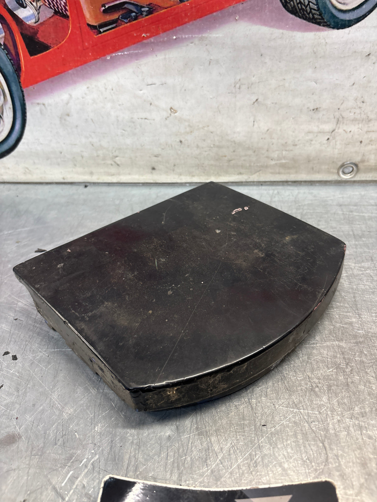 Porsche 914 headlight cover plate, right side, used 91475013210