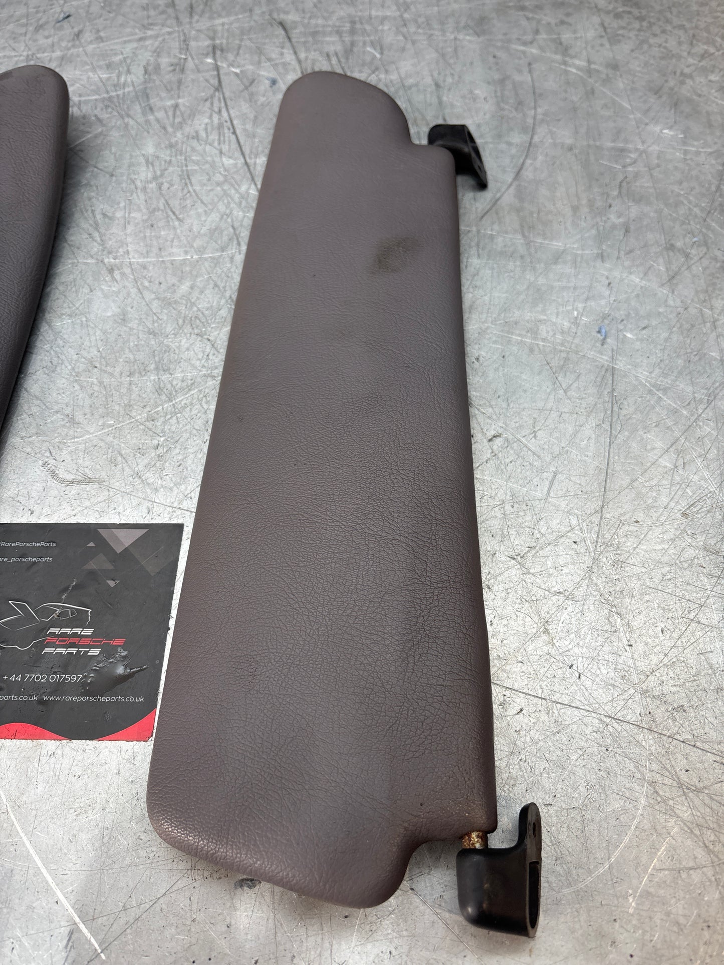 Porsche 944/968 convertible, Cabrio pair of Sun visors, grey, used 94173103111 94173103211