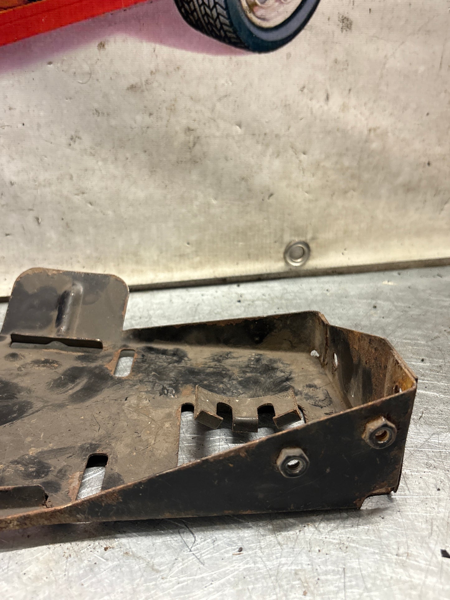 Porsche 924 Turbo water expansion tank support console, used 477809853