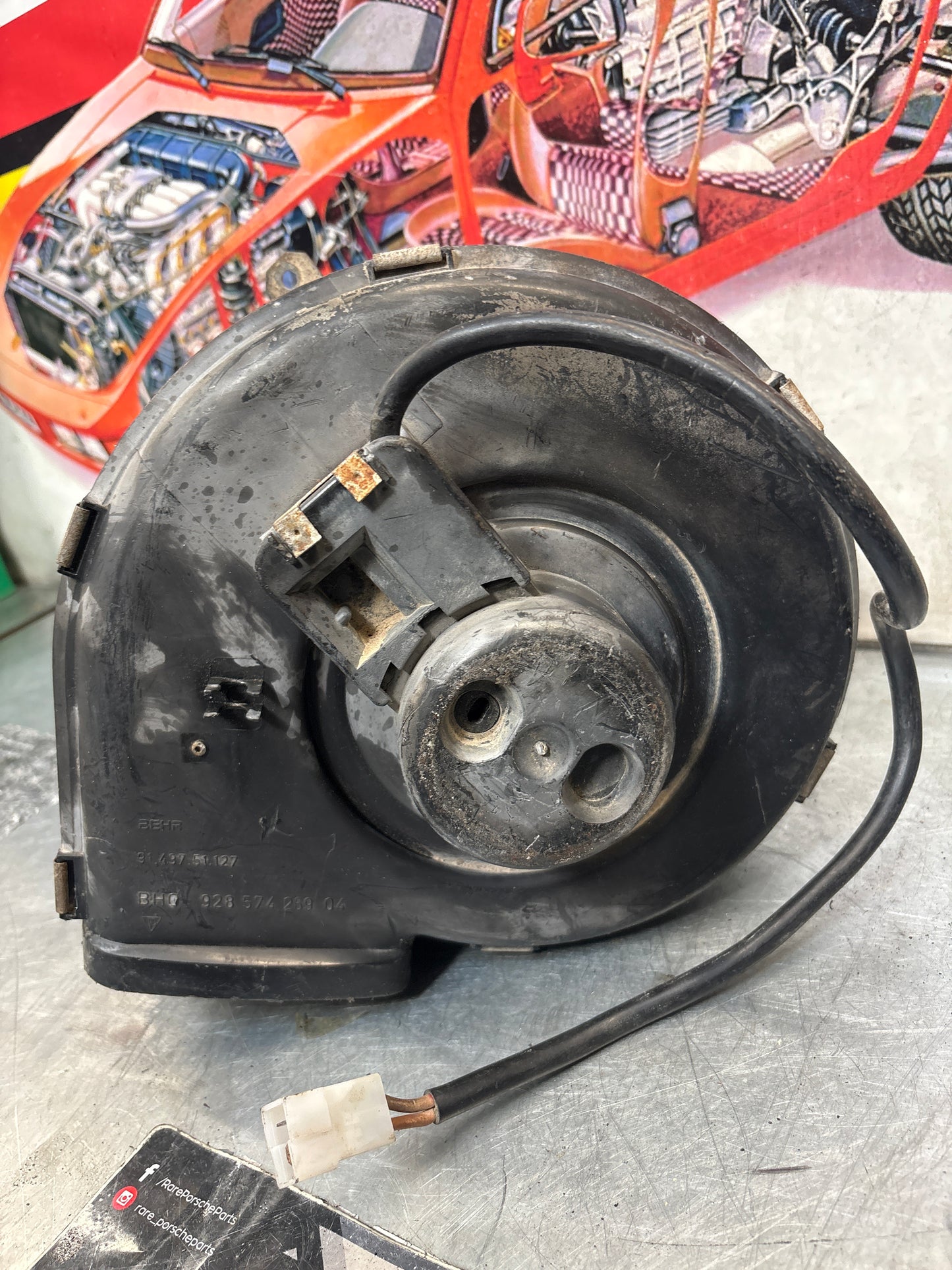 Porsche 928 Blower motor, used, tested 92857426704 / 92857426904