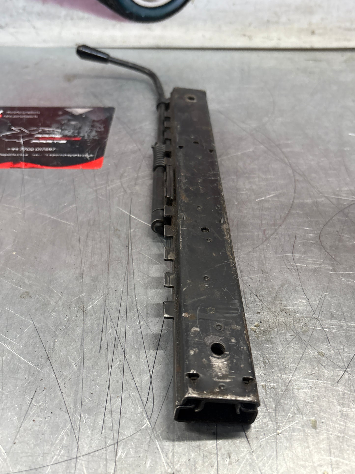 Porsche 924 944 911 left side seat runner with handle, used 92852148902