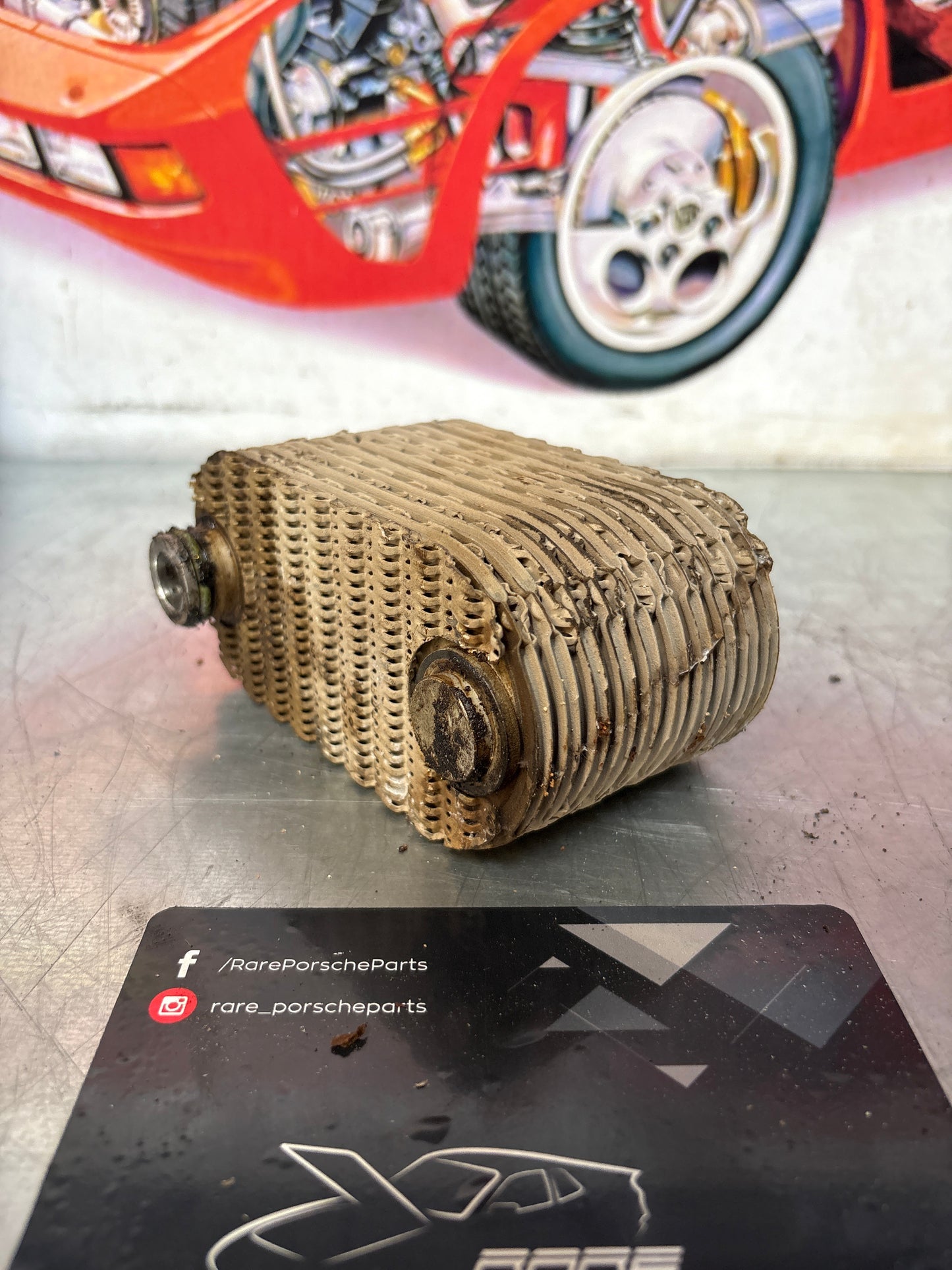 Porsche 924S 944 oil-water radiator, oil cooler, heat exchanger 94410716501 used