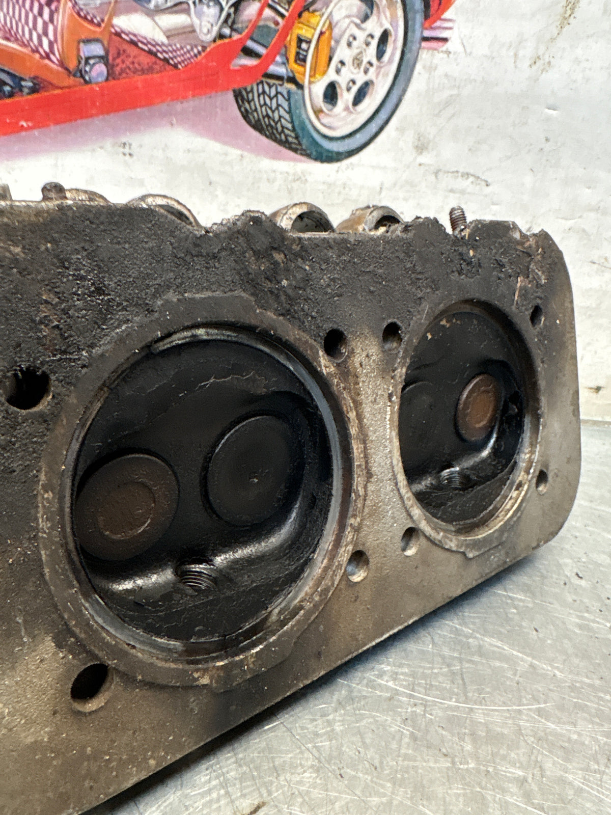 Porsche 914, cylinder head, right side, used 021101371Q