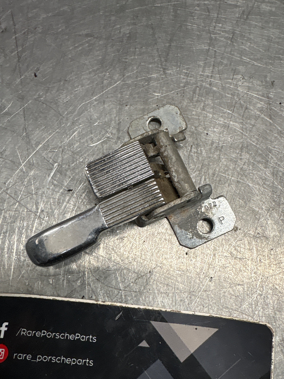 Porsche 914 right side inner door handle, used 411837072