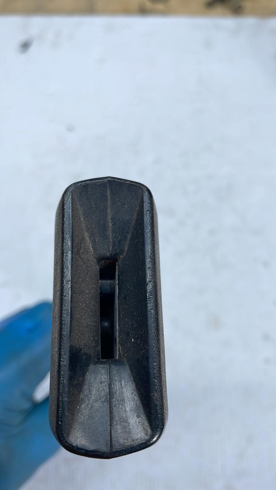 Used Porsche 924 early right seat belt anchor clasp retainer, buckle. 477857756D used