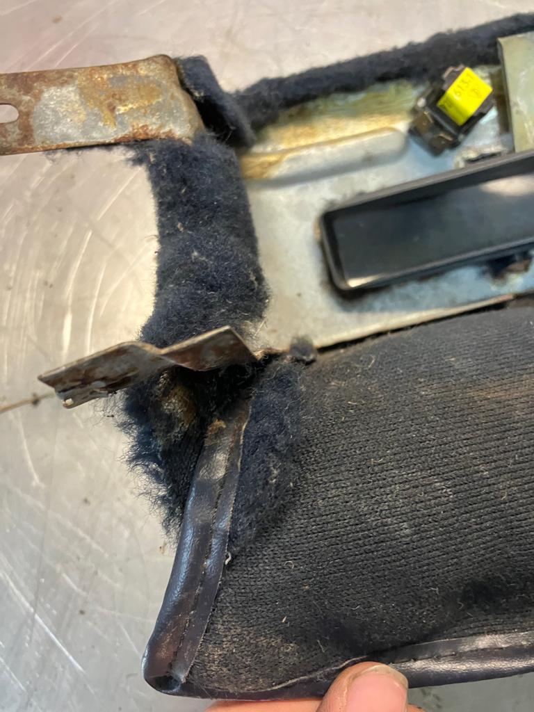 Porsche 928 handbrake sorround carpet, black, used