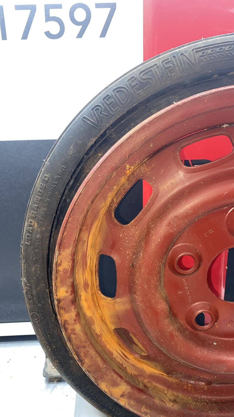 Porsche 944 Steel Spare Wheel and tyre, used 94436204100