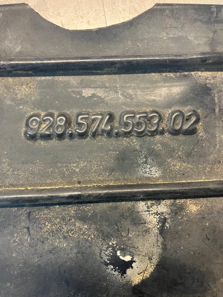 Porsche 928 cowl panel covering, used 92857455302