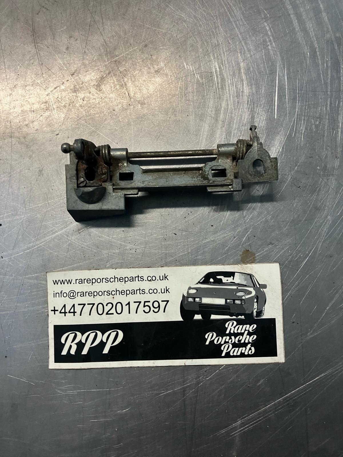 Porsche 928 left door handle assembly latch, used 92853706304