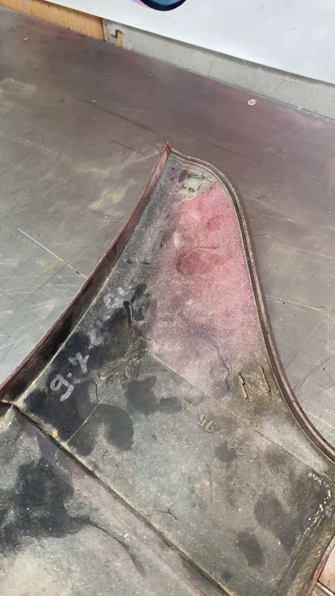 Porsche 911 964 bumper corner rocker panel, used 96455919501