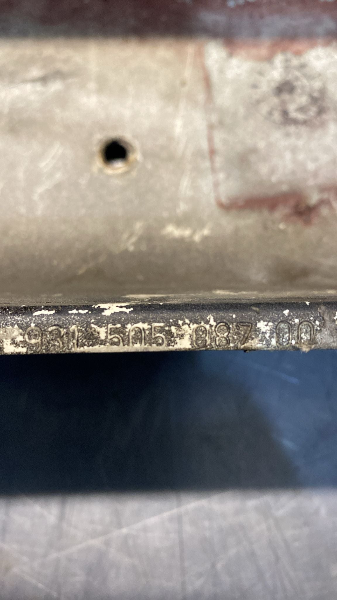 Porsche 944 front bumper upper part, used 93150508700 spares or repair