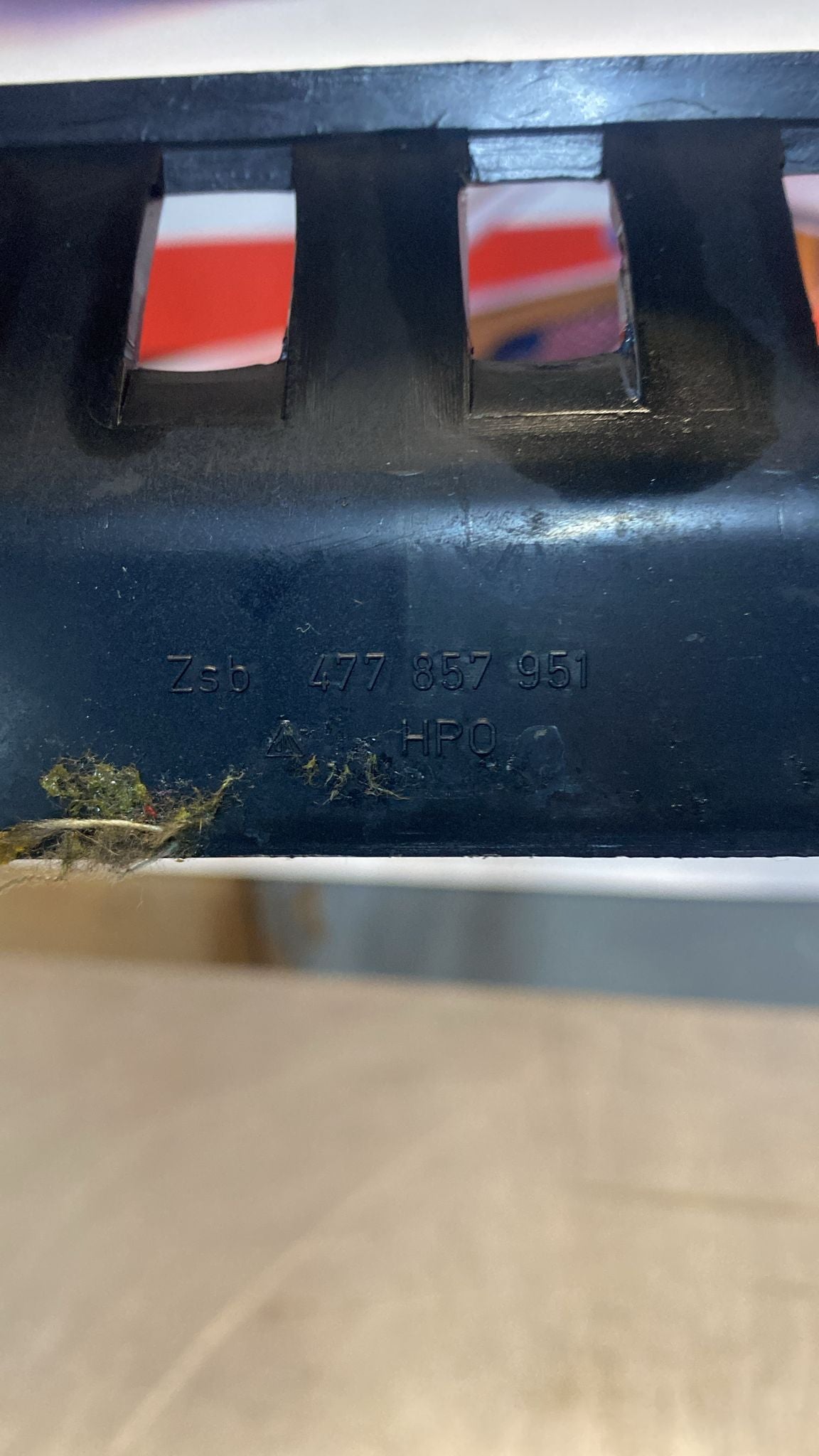 Porsche 924 944 centre console black with black carpet one switch hole 477857969 / 477857951 used